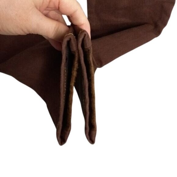 Moto Biker Pants 29 x 30 Womens Premium Brown Faux Leather Skinny Steampunk - Picture 11 of 15